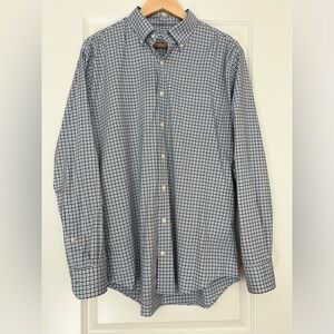 Peter Millar Blue, green and White Checkered Shirt